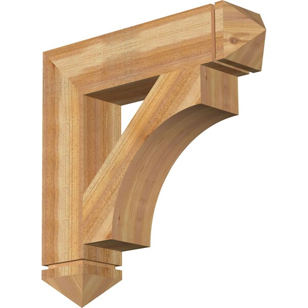 Ekena Millwork Westlake Arts & Crafts Rough Sawn Bracket, Western Red Cedar, 6"W x 28"D x 28"H BKT06X28X28WTL03RWR - main